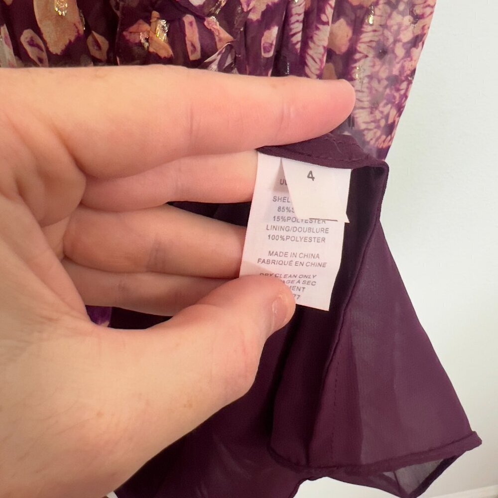Ulla Johnson Vienne dress Size 4 Color Purple - Picture 5 of 6